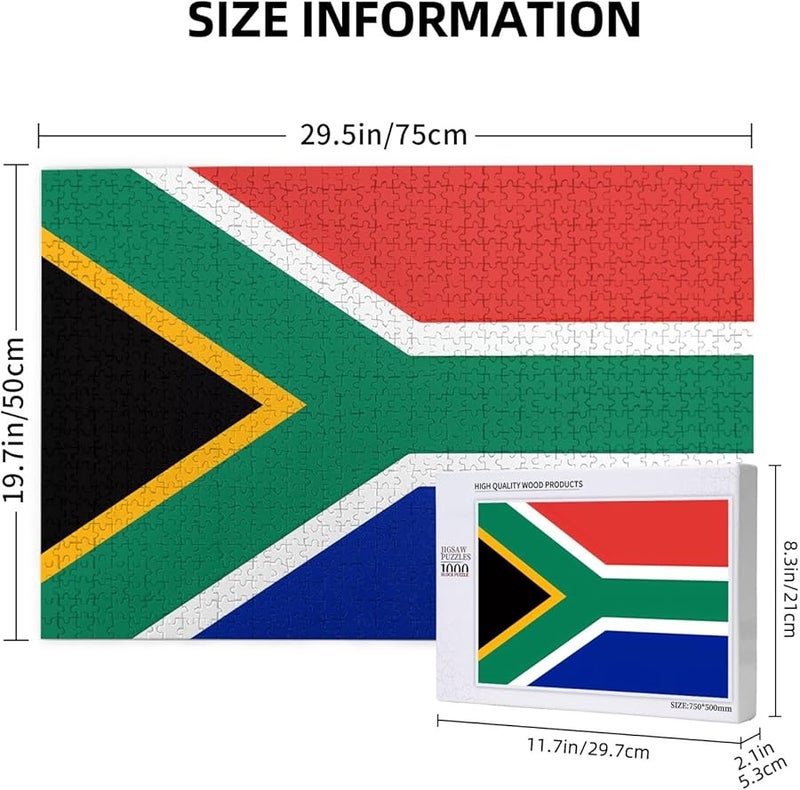 لغز علم جنوب إفريقيا 1000 قطعة للكبار ديكور المنزل 29.5 × 19.7 بوصة - Image 3